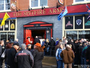 customers entering the new pub
